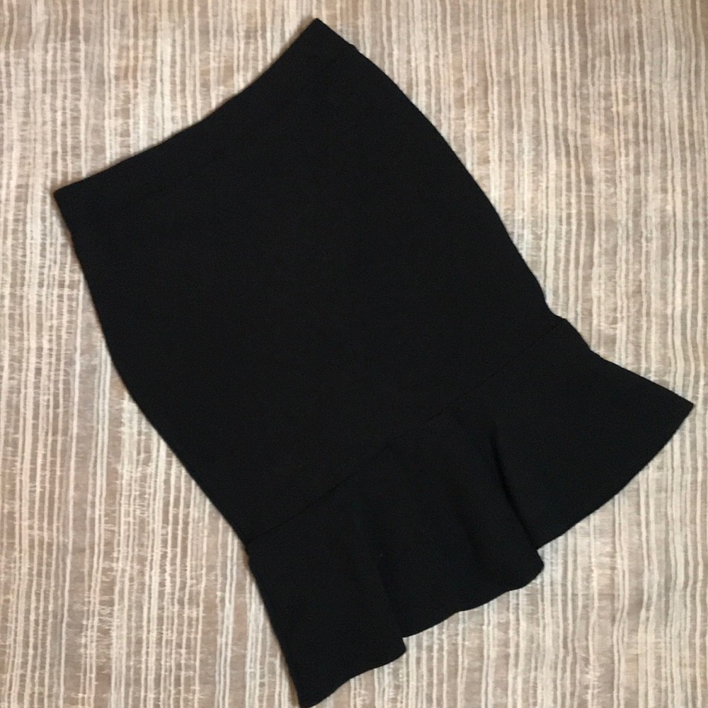 Soft black wiggle skirt